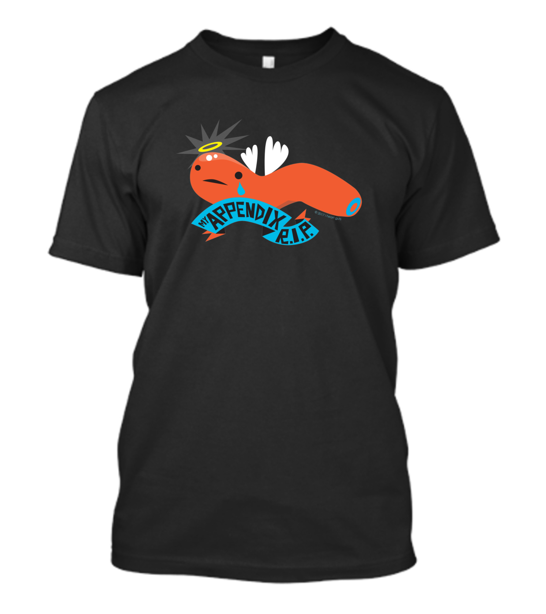 My Appendix R.I.P. 208253 Angel Wing Halo T-Shirt