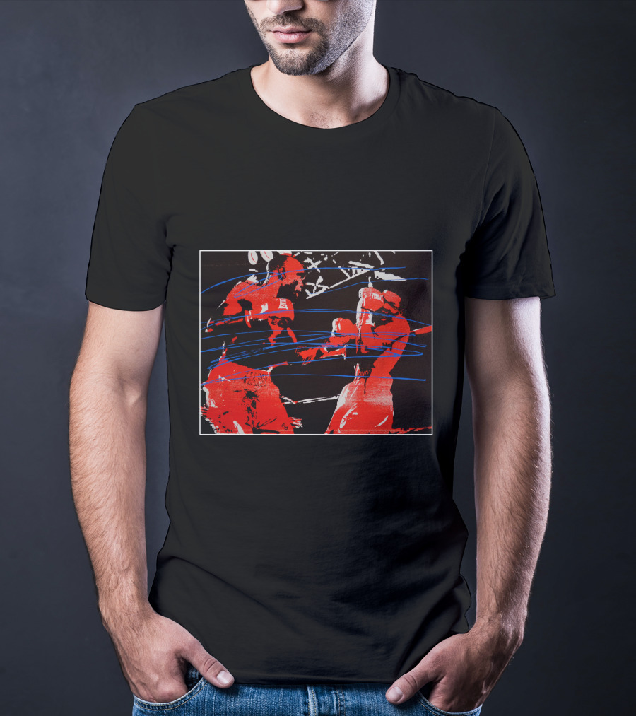 Boxing Battle Red And Blue Fighter Scene T-Shirt