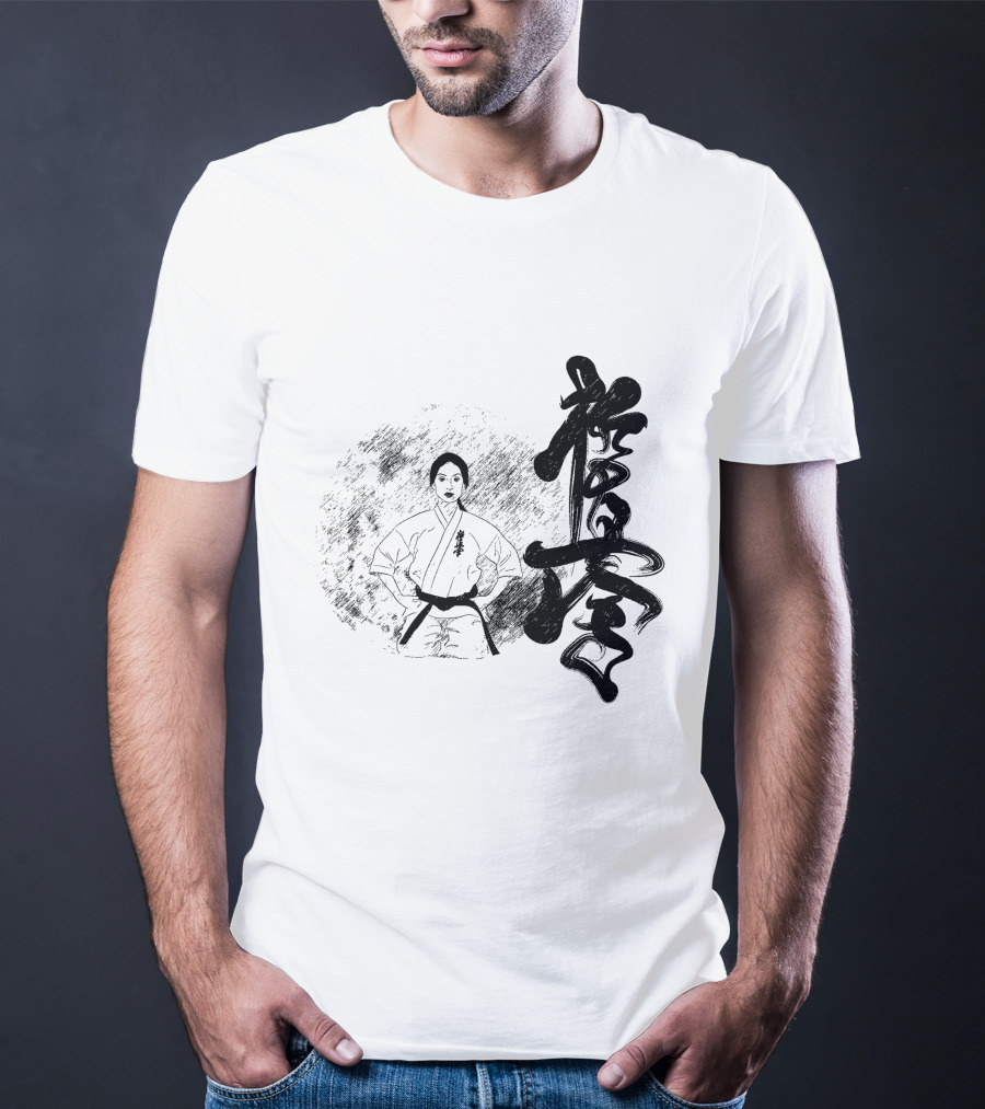 Karate Girl Black Kanji Martial Arts T-Shirt