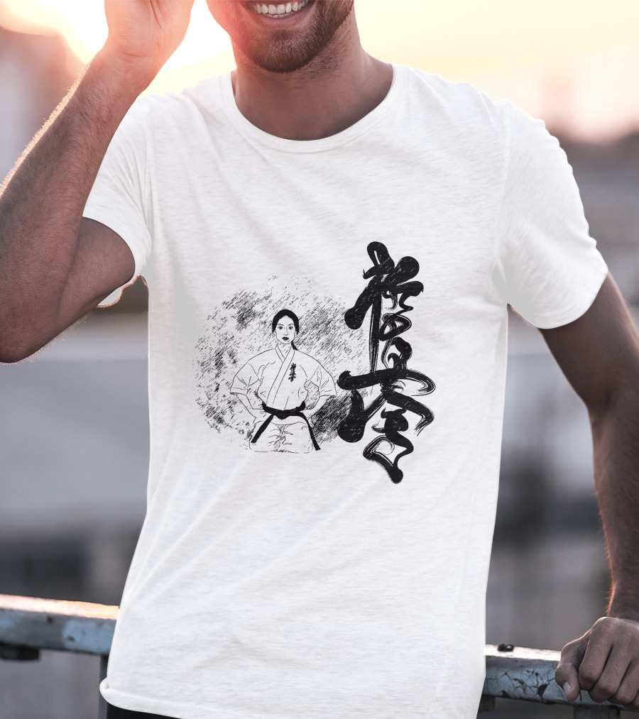 Karate Girl Black Kanji Martial Arts T-Shirt