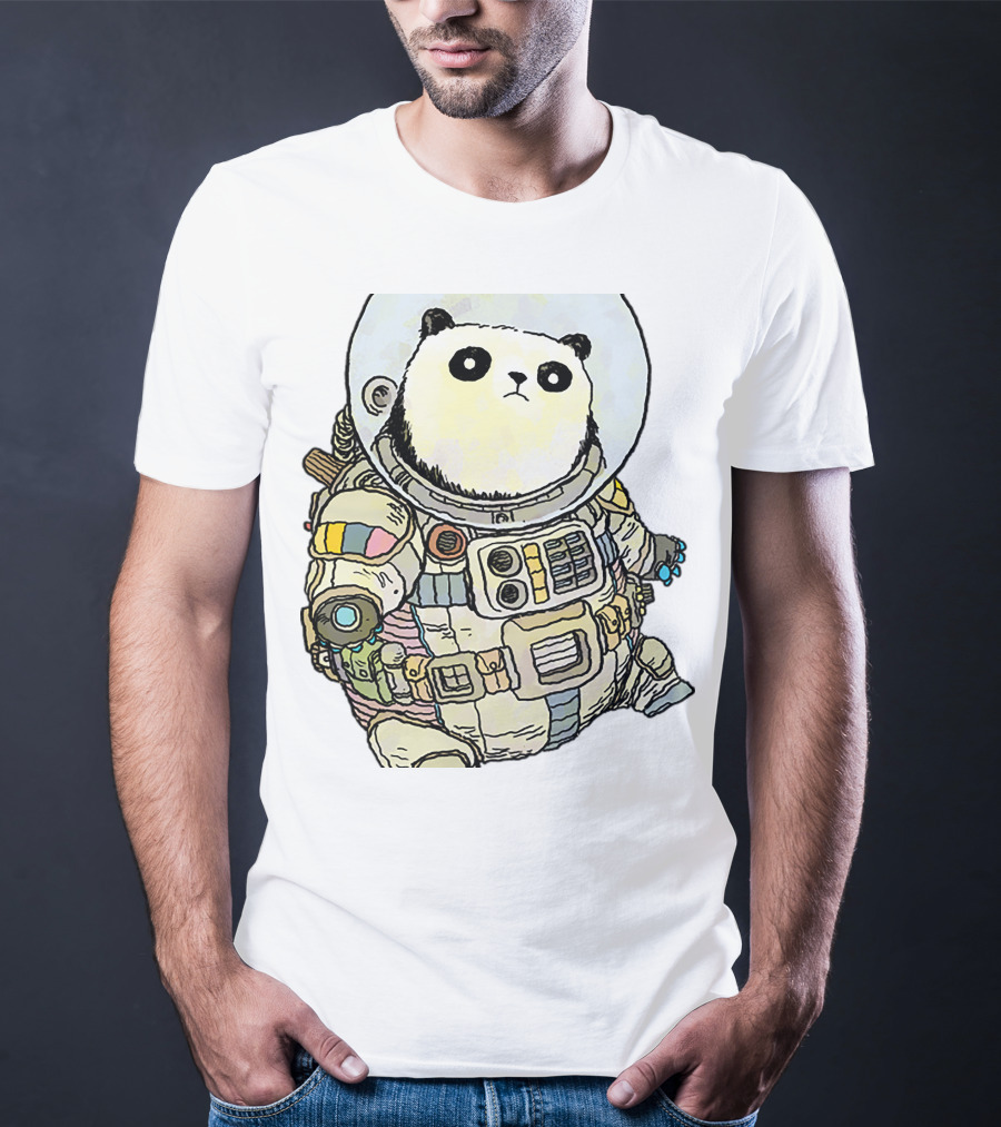 Panda Astronaut Adventure In Space Suit T-Shirt