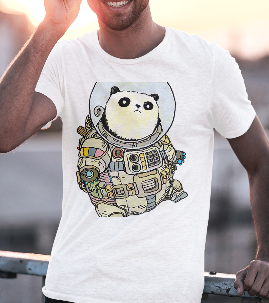 Panda Astronaut Adventure In Space Suit T-Shirt