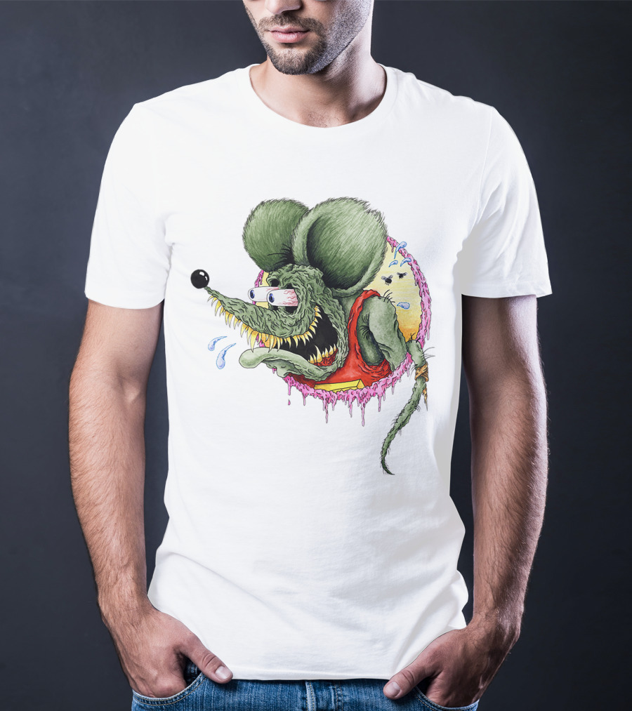 Rat Fink Classic Rat Fink Original Ed Roth Character Iconic Hot Rod T-Shirt