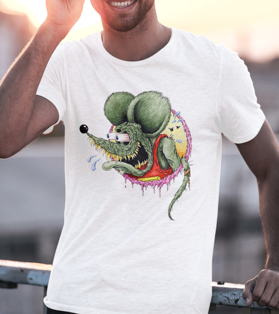 Rat Fink Classic Rat Fink Original Ed Roth Character Iconic Hot Rod T-Shirt