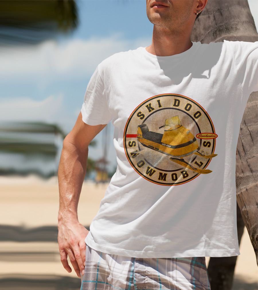 Ski Doo Vintage Bombardier Snowmobiles Classic Emblem T-Shirt