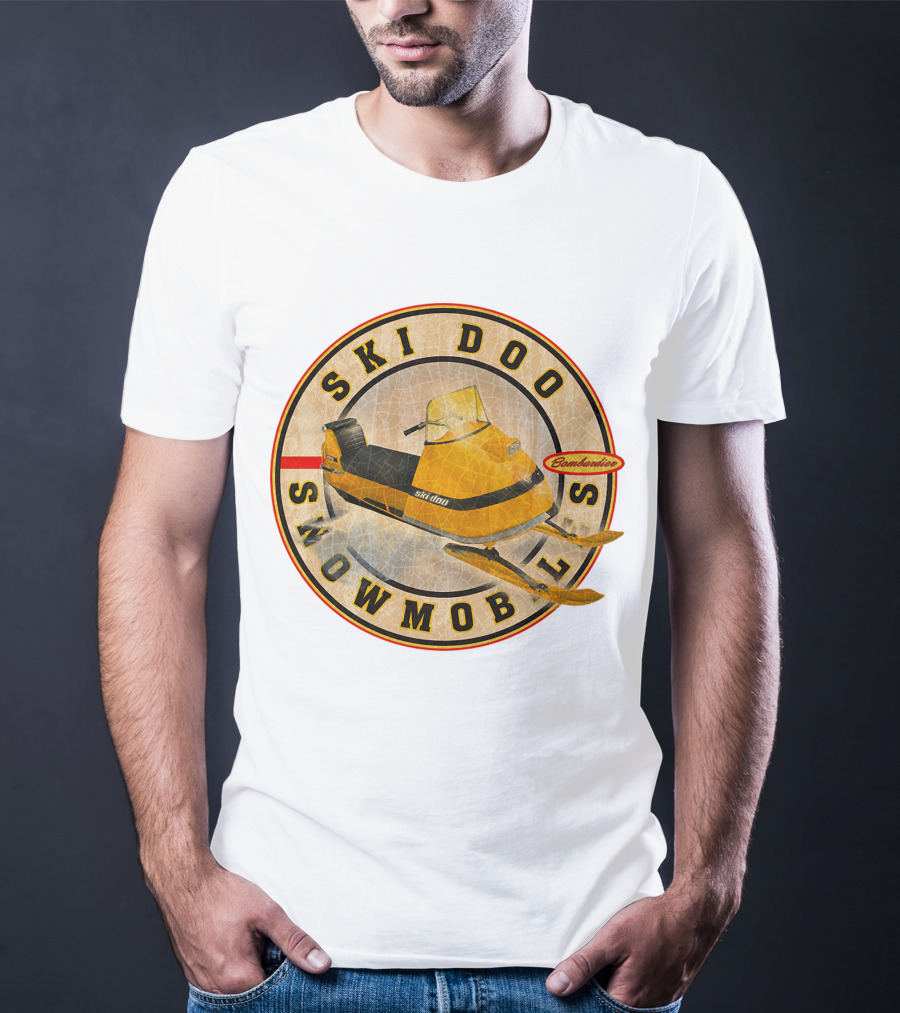 Ski Doo Vintage Bombardier Snowmobiles Classic Emblem T-Shirt