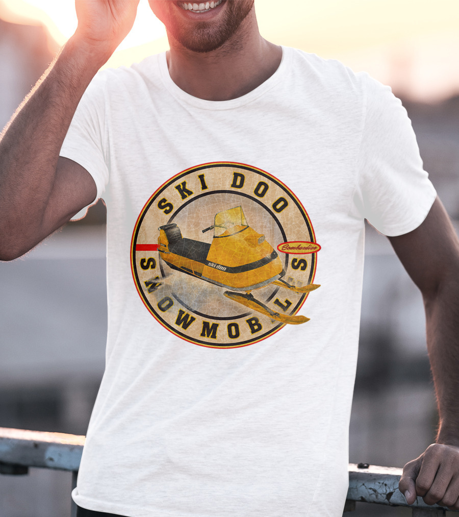Ski Doo Vintage Bombardier Snowmobiles Classic Emblem T-Shirt