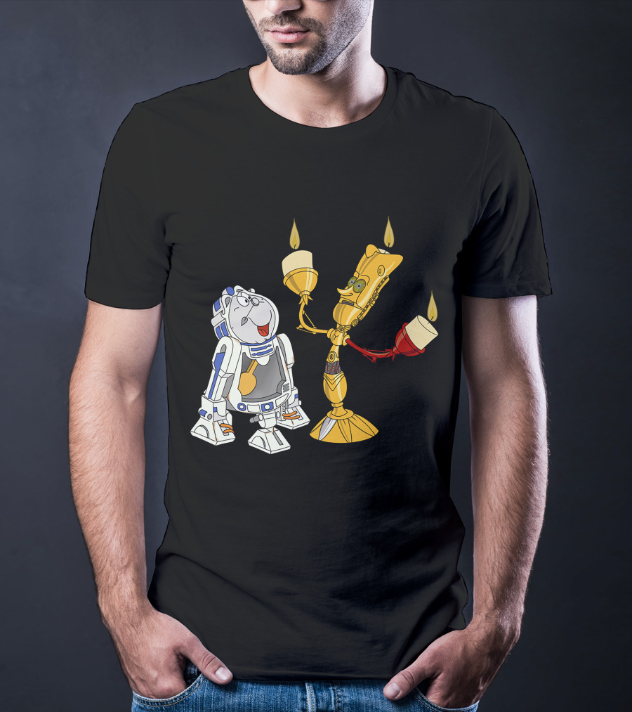 Star Wars The Beastly Duo Crossover Candle Bots T-Shirt