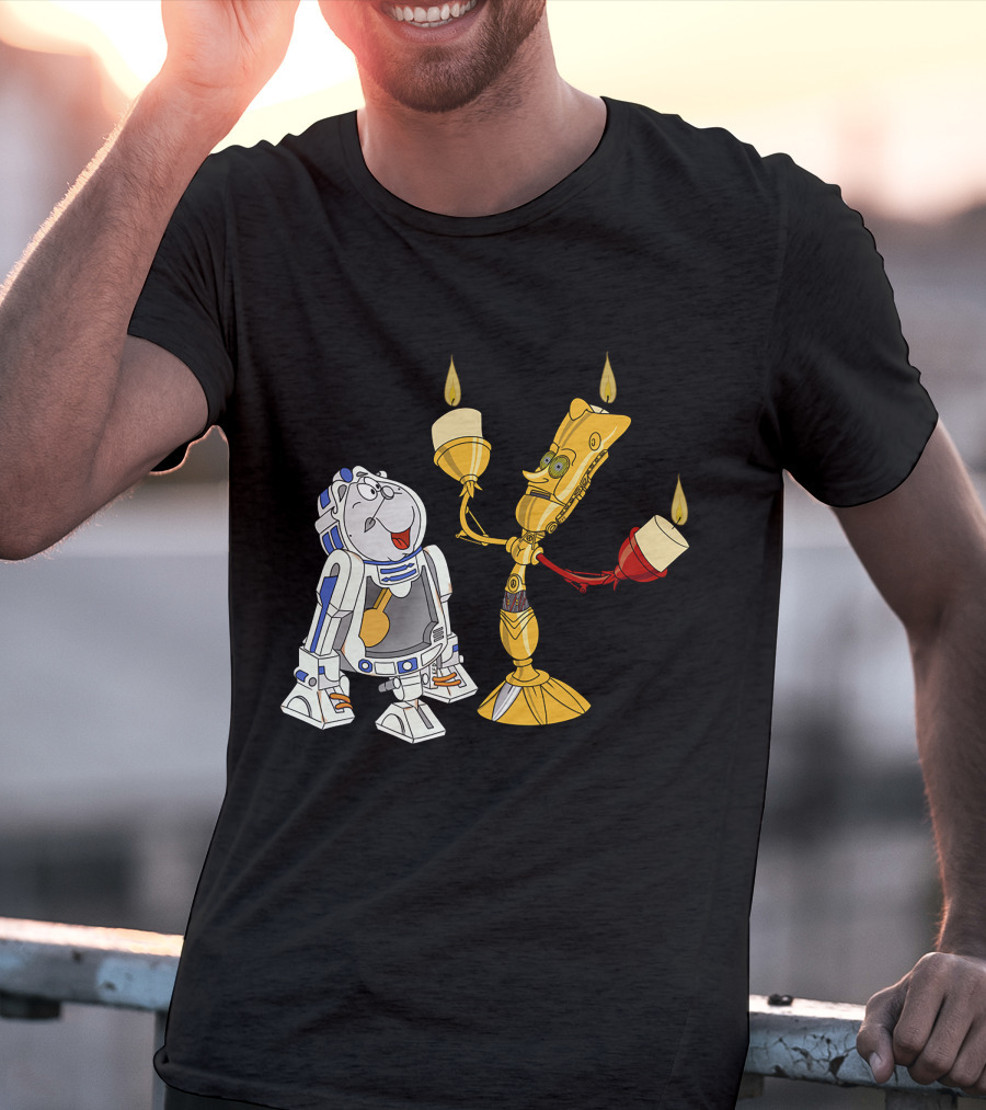 Star Wars The Beastly Duo Crossover Candle Bots T-Shirt