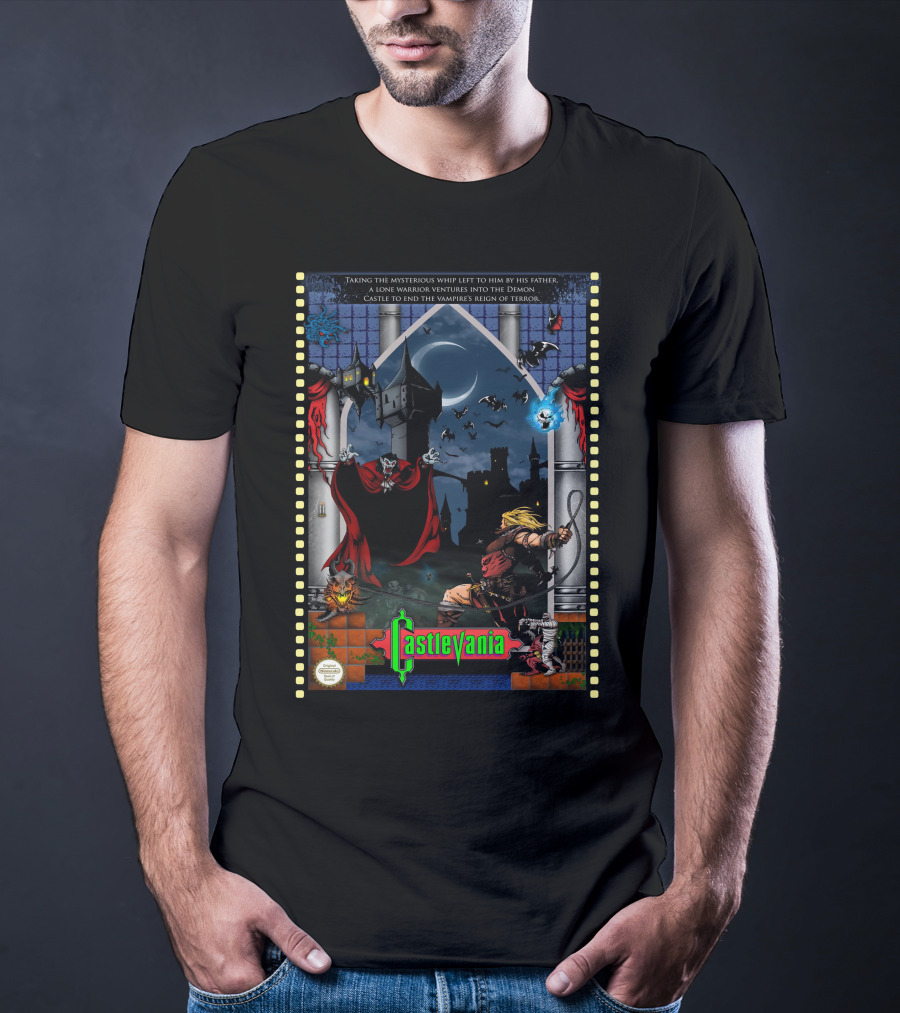 CASTLEVANIA Lone Warrior Ventures Into Demon Castle To End Vampire's Reign Of Terror T-Shirt