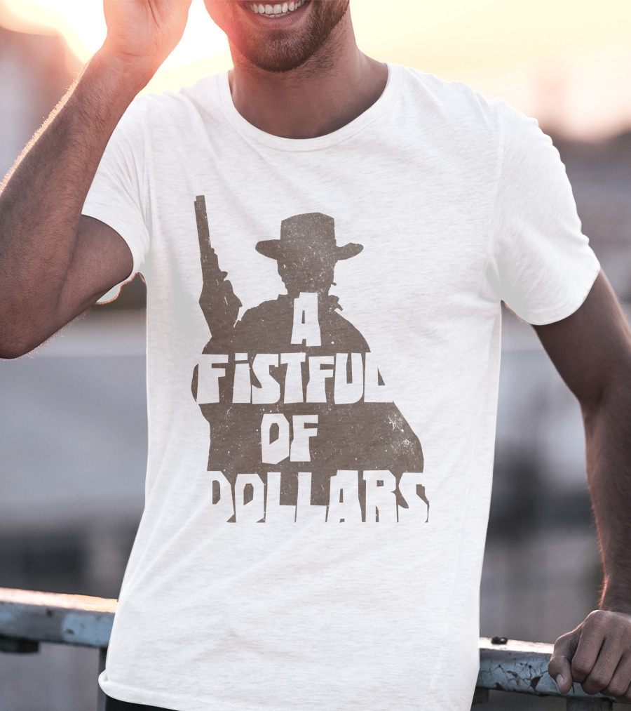 A Fistful Of Dollars Cowboy Silhouette With Revolver T-Shirt