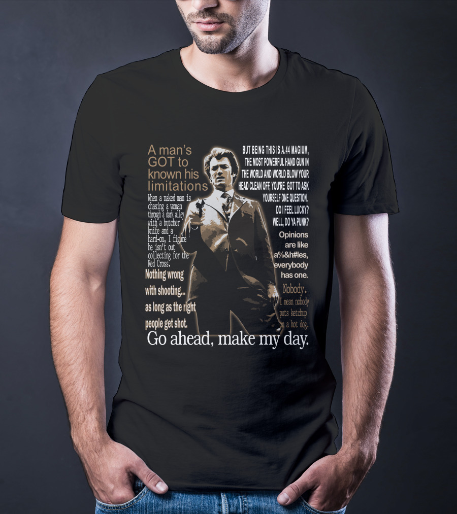 A Man's Got To Know His Limitations Clint Eastwood Dirty Harry T-Shirt