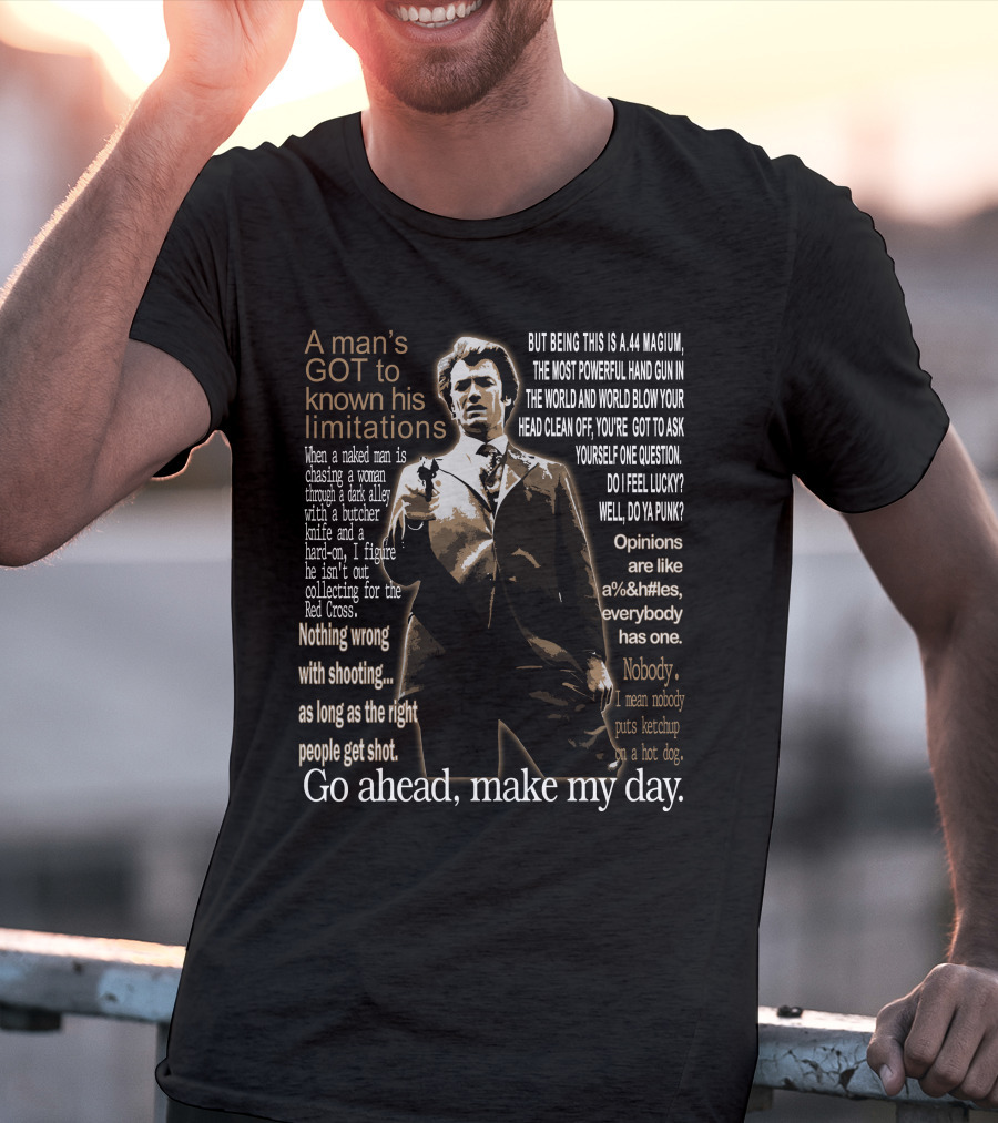 A Man's Got To Know His Limitations Clint Eastwood Dirty Harry T-Shirt