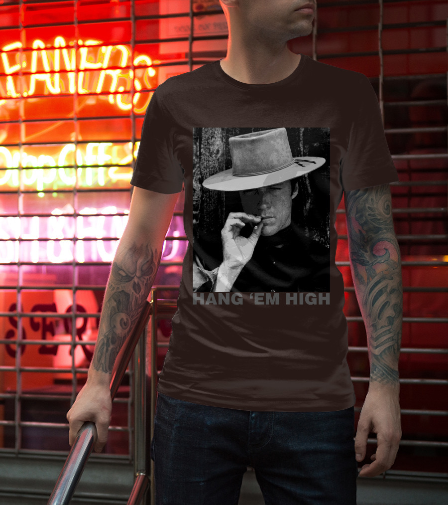 Hang 'Em High Western Style Cowboy Smoking T-Shirt