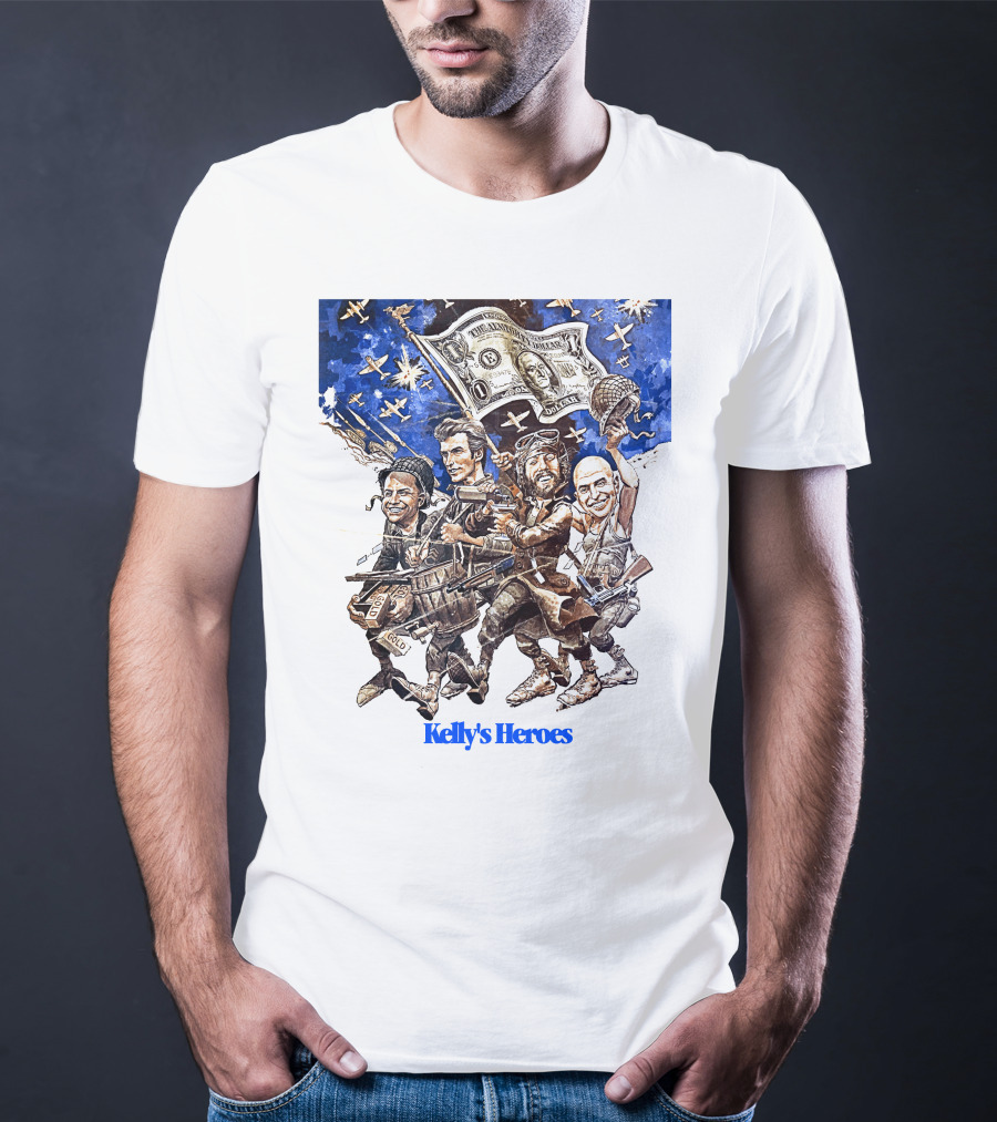 Kelly's Heroes War Adventure Dollar Bill Planes Parachute T-Shirt