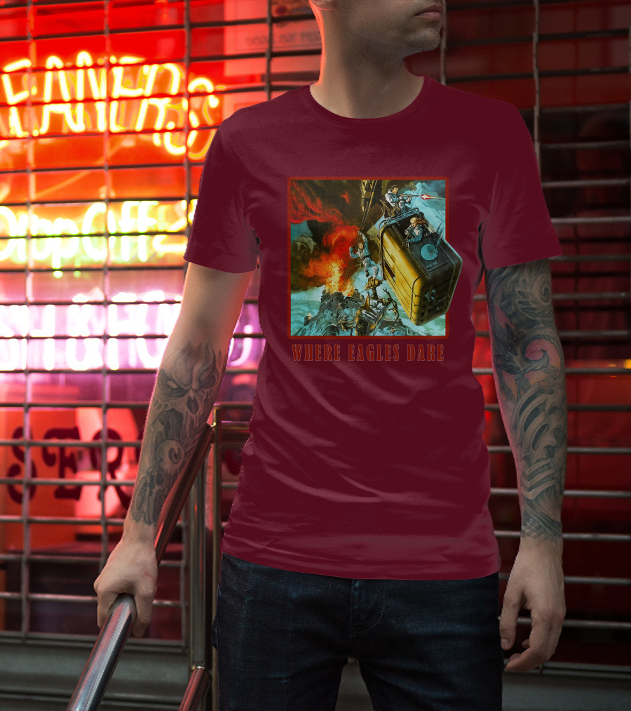 Where Eagles Dare Cable Car Adventure Explosive Action Scene 001 T-Shirt