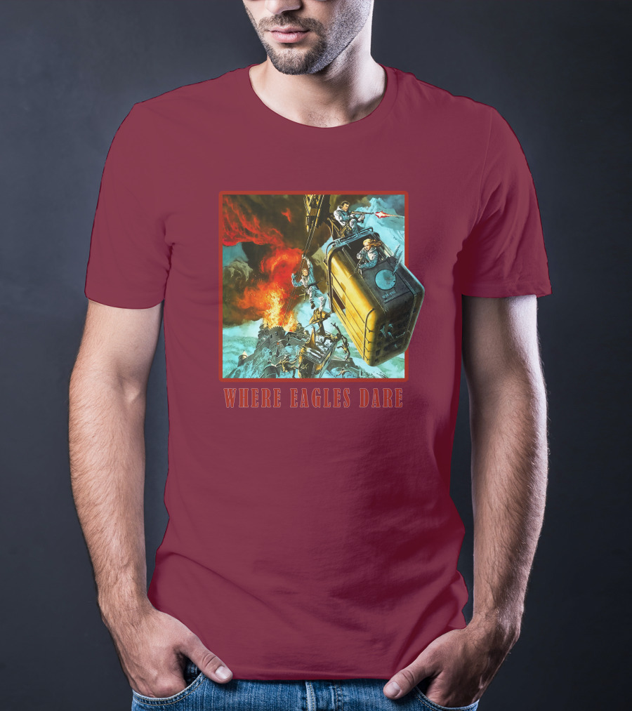 Where Eagles Dare Cable Car Adventure Explosive Action Scene 001 T-Shirt