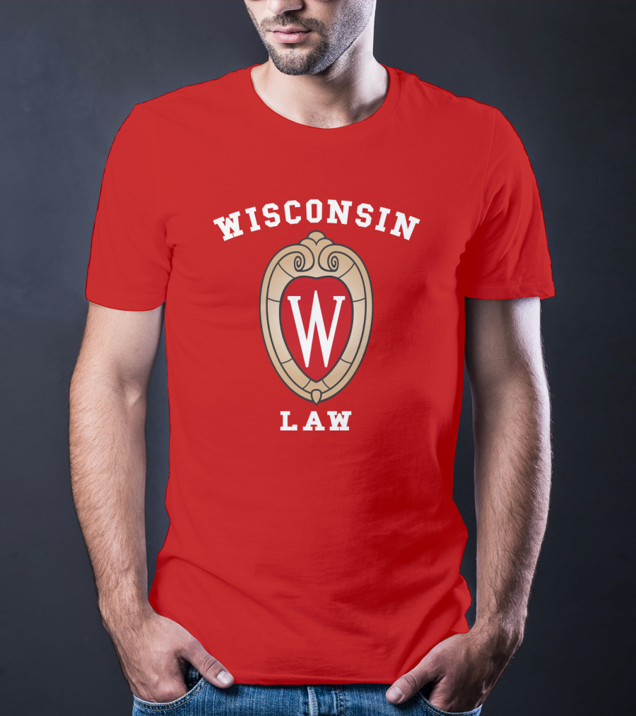 WISCONSIN LAW W Crest Red T-Shirt