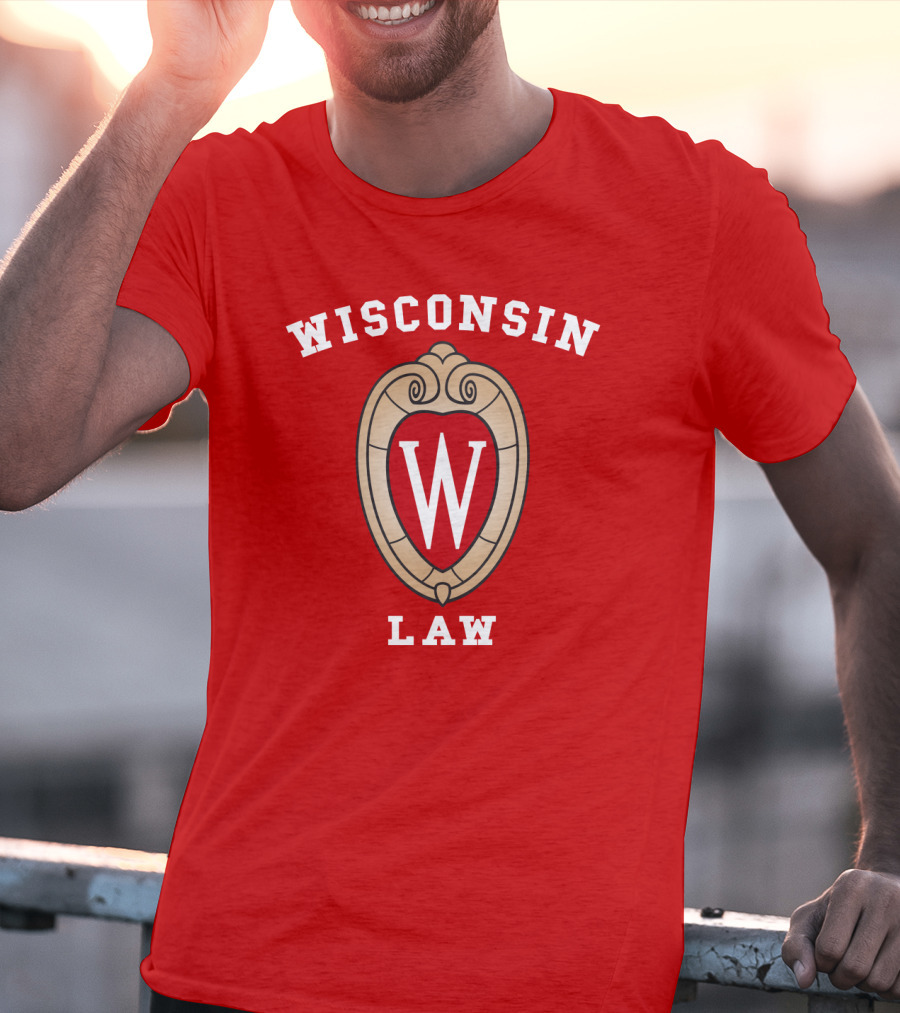 WISCONSIN LAW W Crest Red T-Shirt