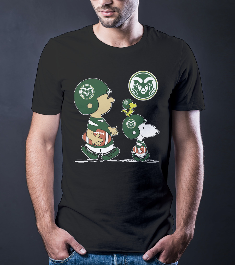 Colorado State Rams Football Helmet Characters With Mascot T-Shirt