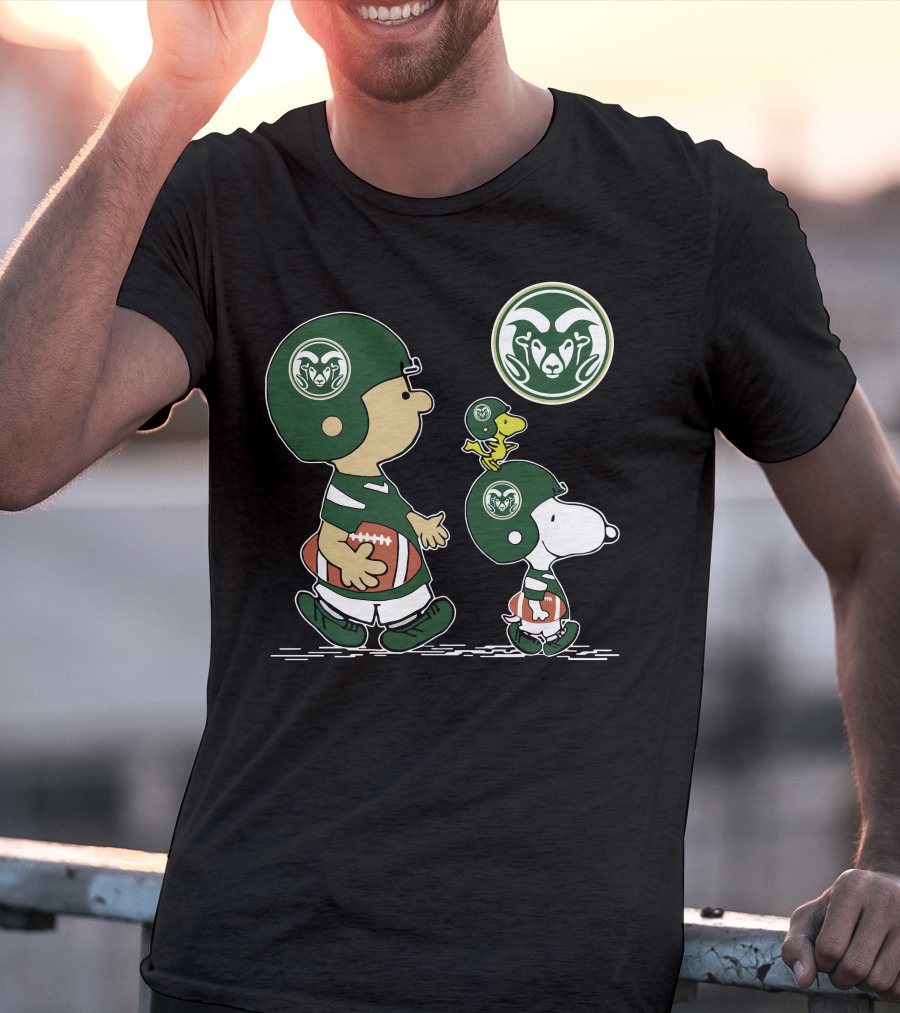 Colorado State Rams Football Helmet Characters With Mascot T-Shirt