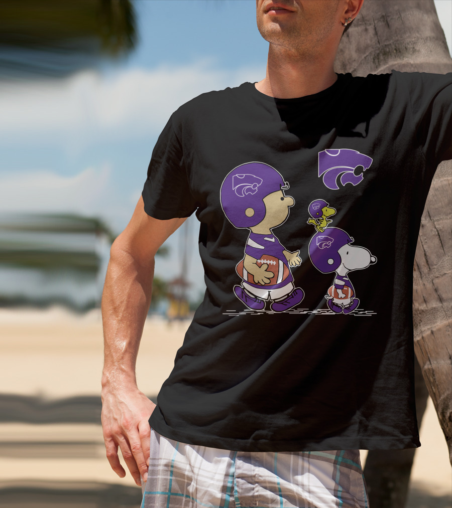 Kansas State Wildcats Football Characters Peanuts T-Shirt