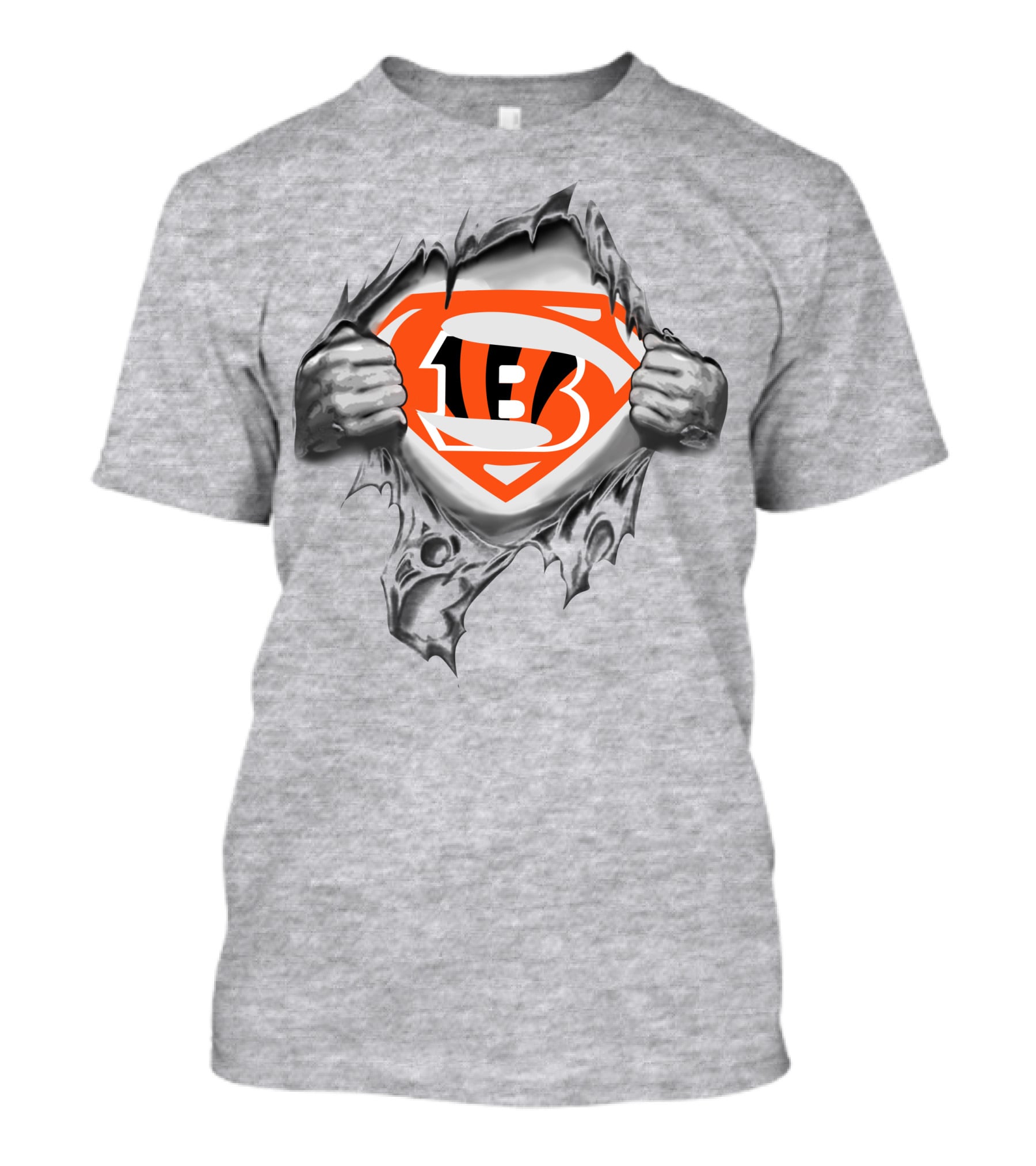 Cincinnati Bengals Super Logo Emblem Tear T-Shirt