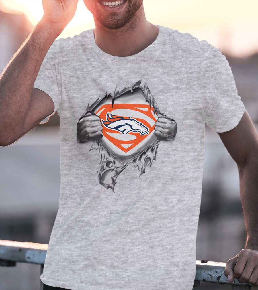Denver Broncos Superman Logo Reveal T-Shirt