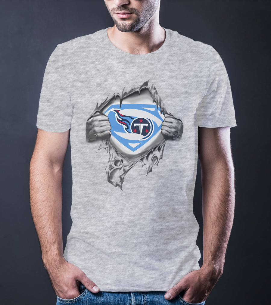 Tennessee Titans Superman Logo NFL Football Fan Rage T-Shirt