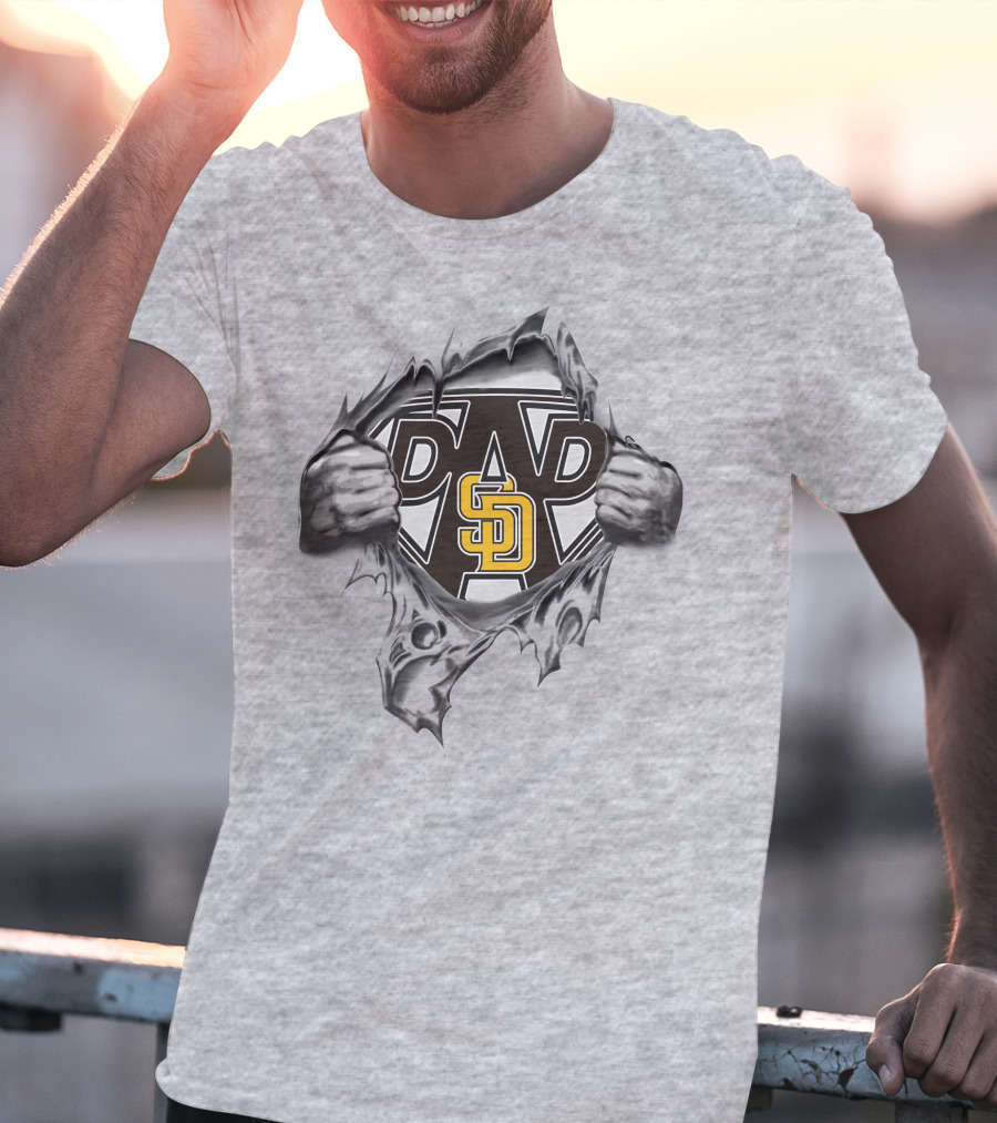 San Diego Padres Super Dad Hero T-Shirt