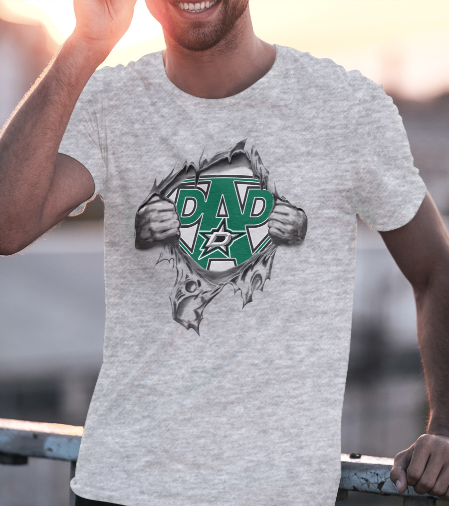 Dallas Stars Super Dad Father's Day Fan Gift T-Shirt