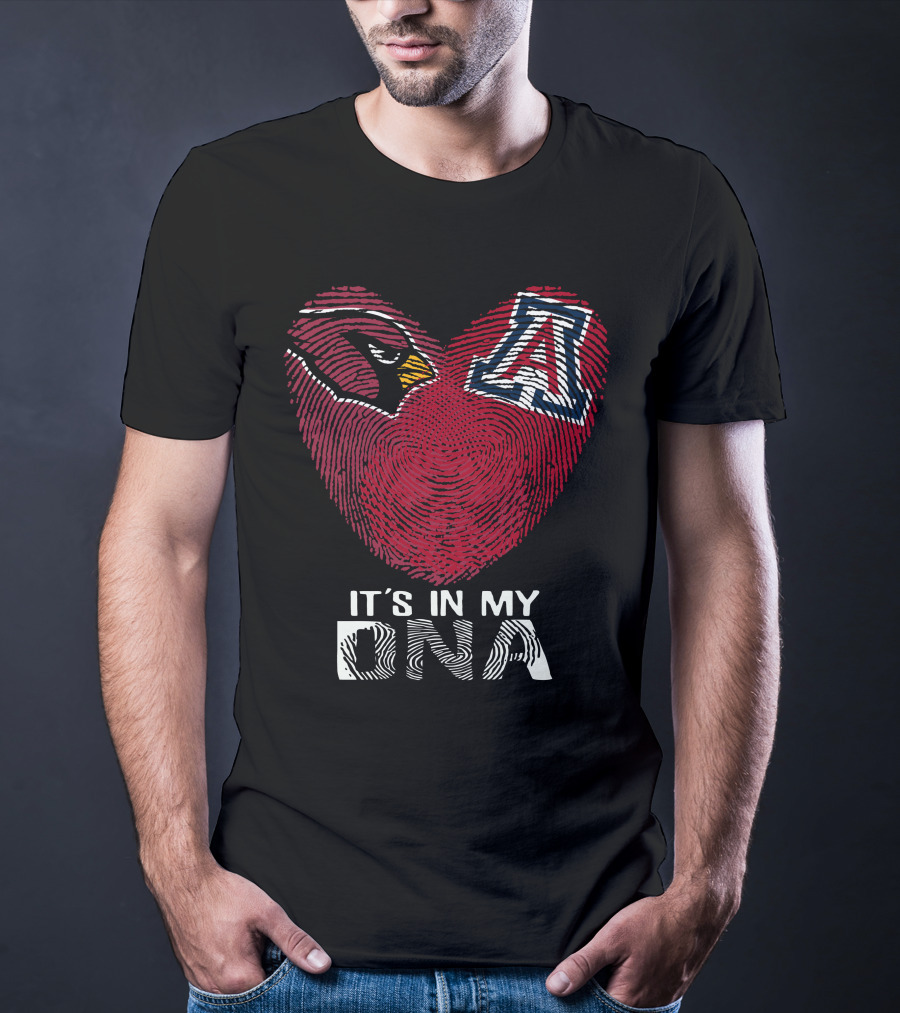 Cardinals Arizona Wildcats Heart It's In My Dna T-Shirt