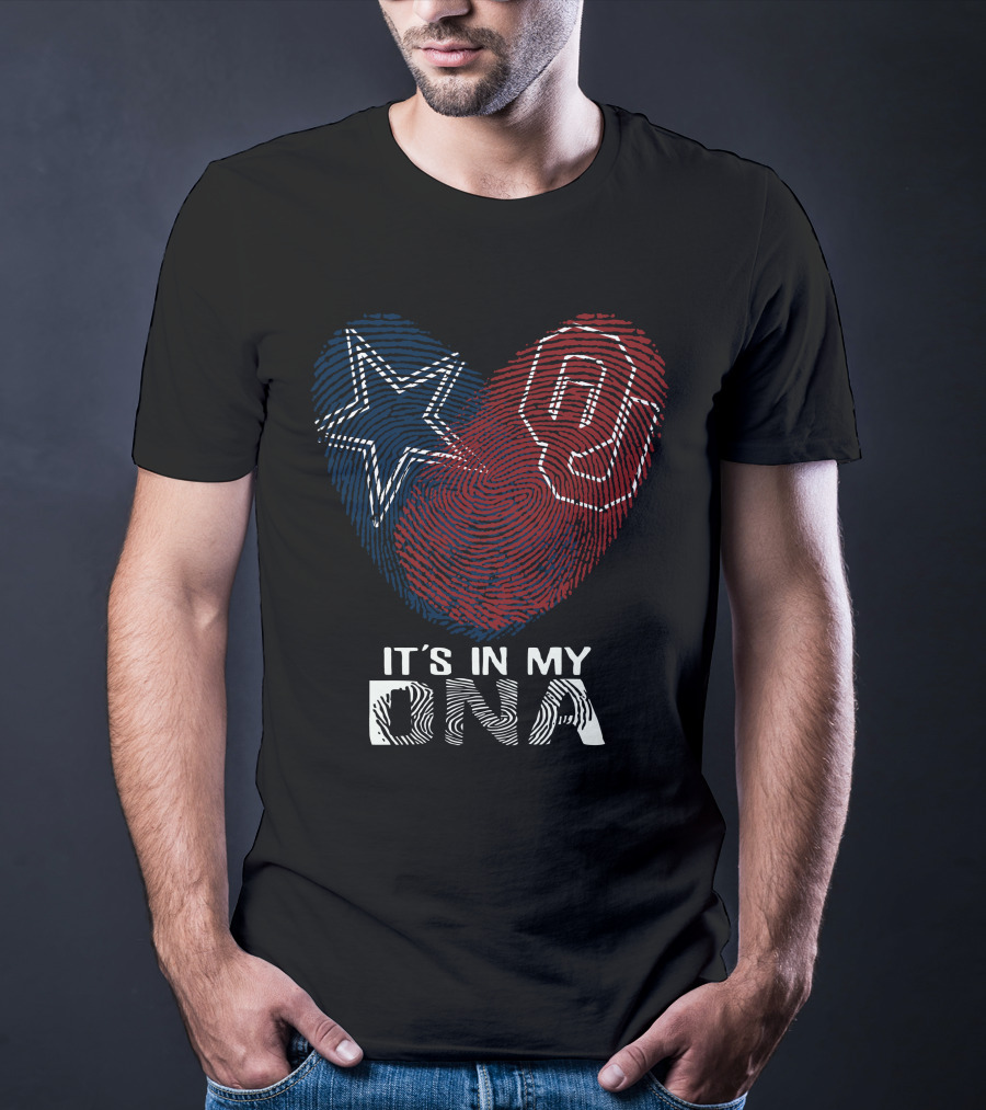 Cowboys Sooners Heartbeat It's In My DNA T-Shirt
