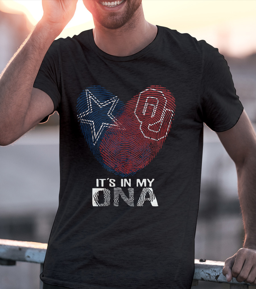 Cowboys Sooners Heartbeat It's In My DNA T-Shirt