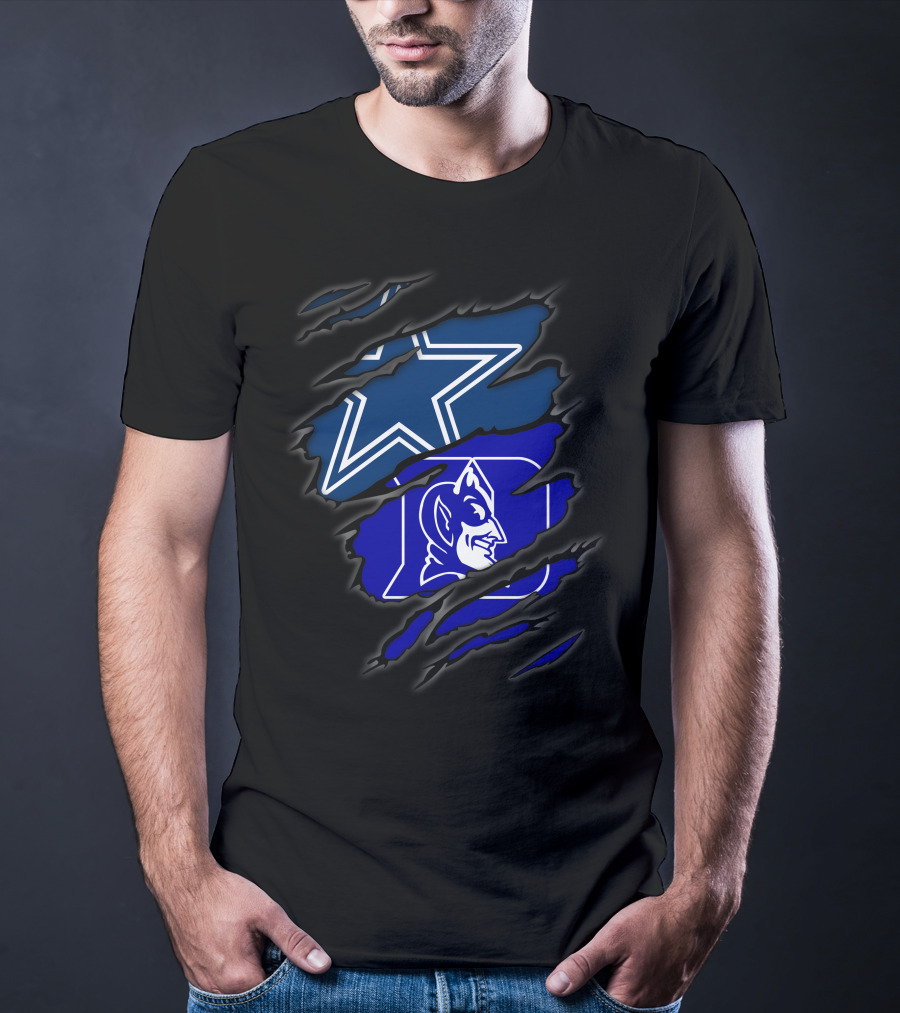 Dallas Cowboys Duke Blue Devils Fan Crossover T-Shirt