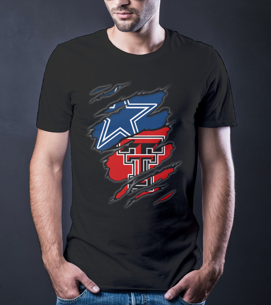 Dallas Cowboys Texas Tech University Emblem Bold Fusion T-Shirt