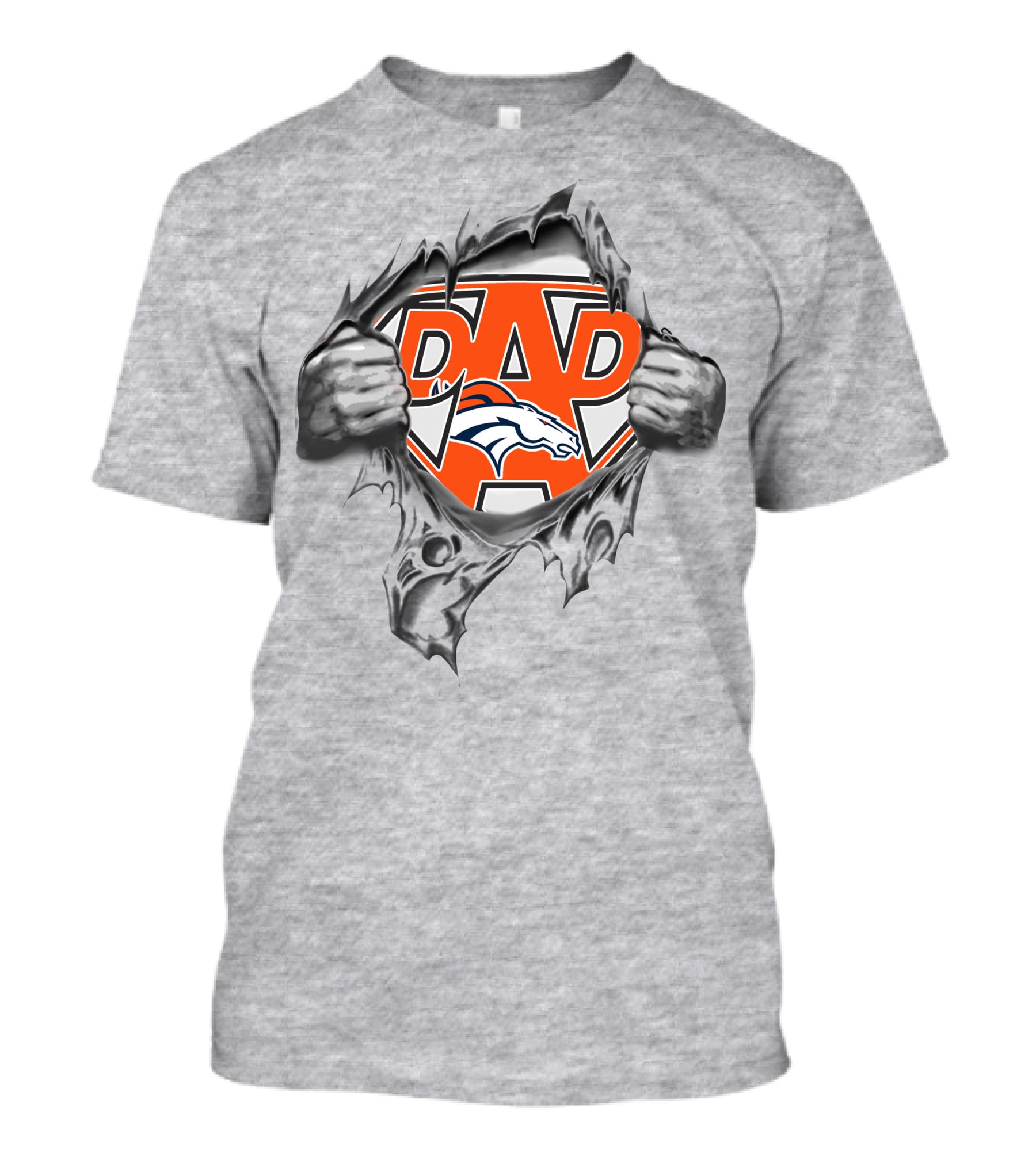 Super Dad Denver Broncos Superman Style Badge T-Shirt