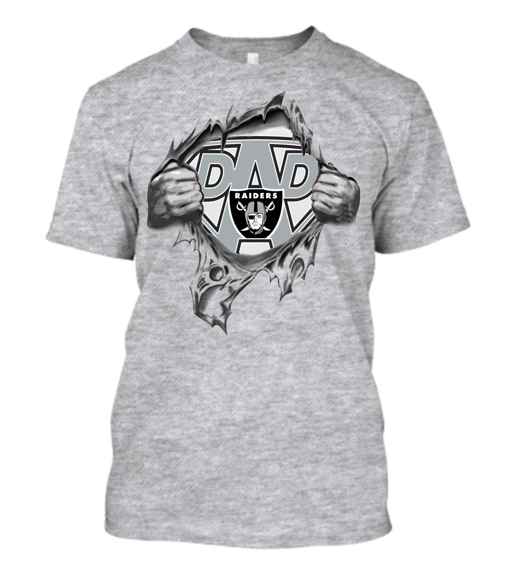Super Dad Raiders Logo Rip T-Shirt
