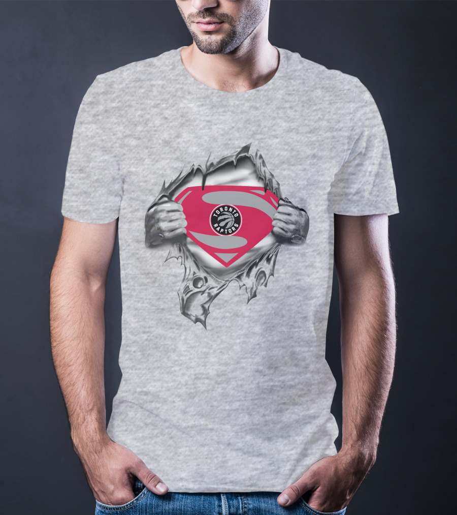Toronto Raptors Superman Logo Transformation T-Shirt