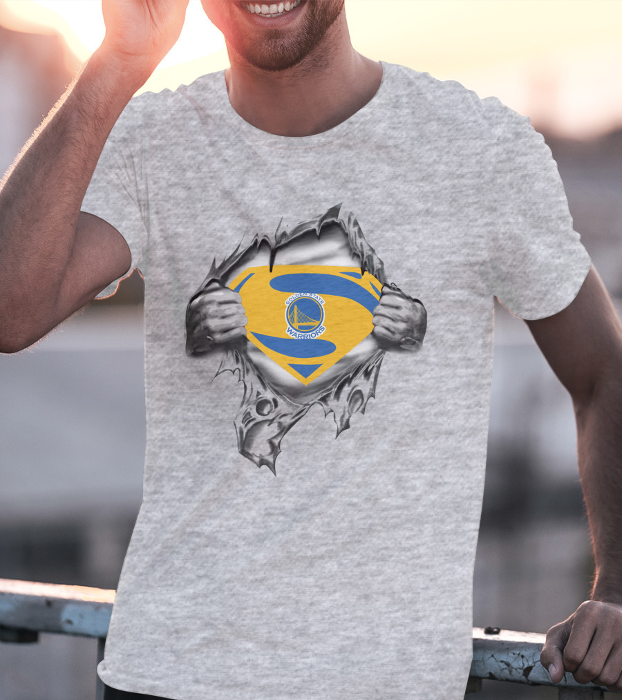 Golden State Warriors Super Man Logo Fusion T-Shirt