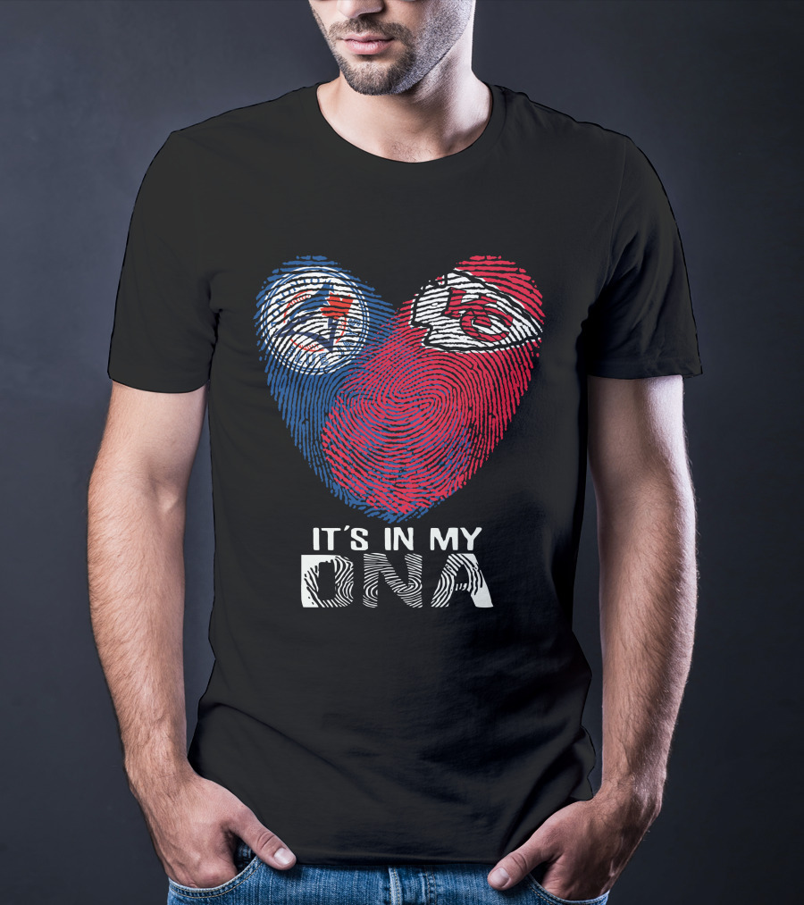 Toronto Blue Jays Chiefs It's In My DNA Fingerprint Heart T-Shirt