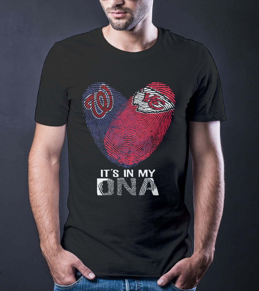 Washington Nationals Chiefs Fingerprint It's In My DNA T-Shirt