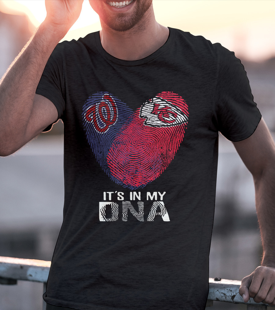 Washington Nationals Chiefs Fingerprint It's In My DNA T-Shirt