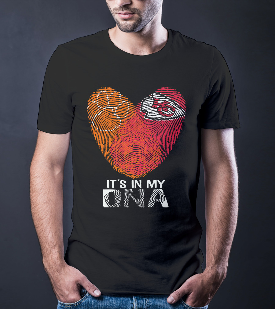 Clemson Tigers And Chiefs Dna Fingerprint Design With It's In My Dna T-Shirt