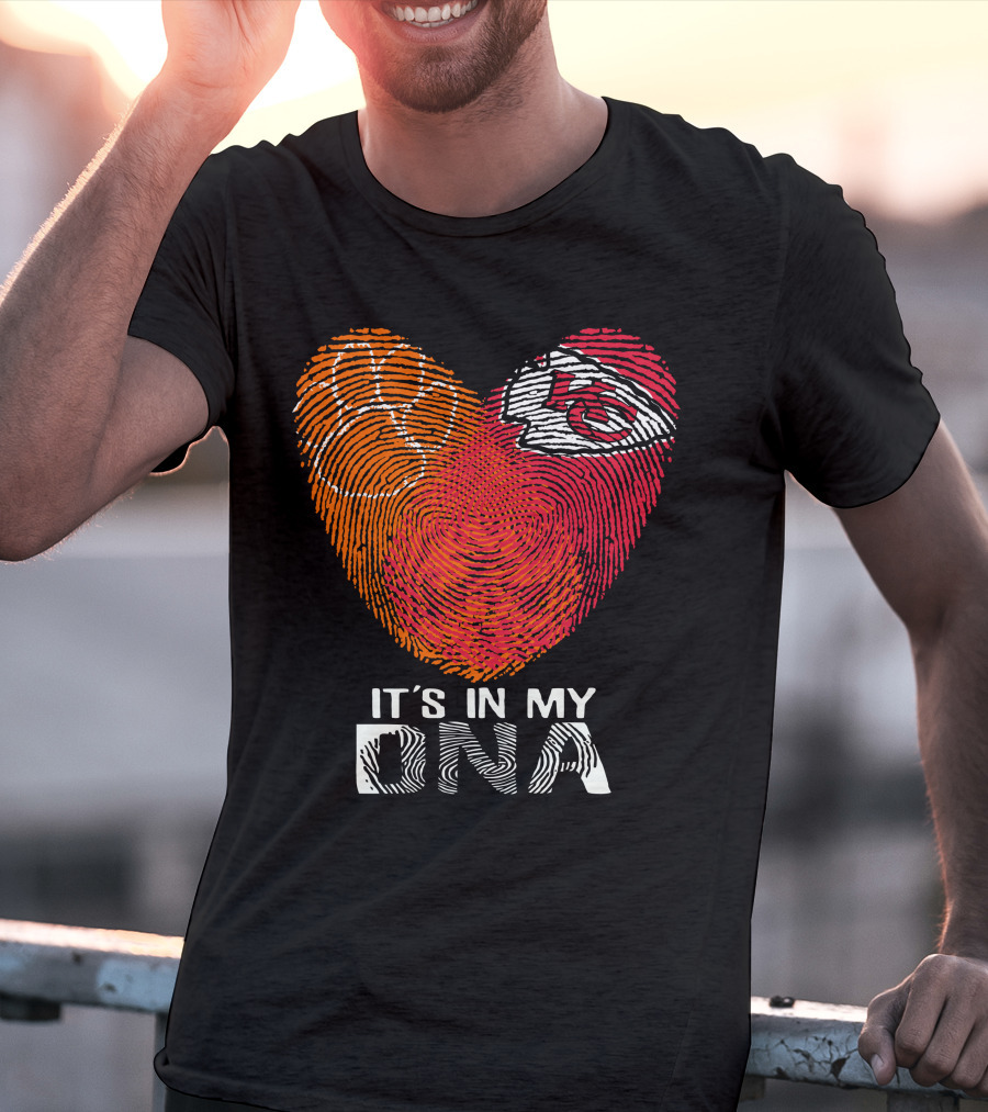 Clemson Tigers And Chiefs Dna Fingerprint Design With It's In My Dna T-Shirt