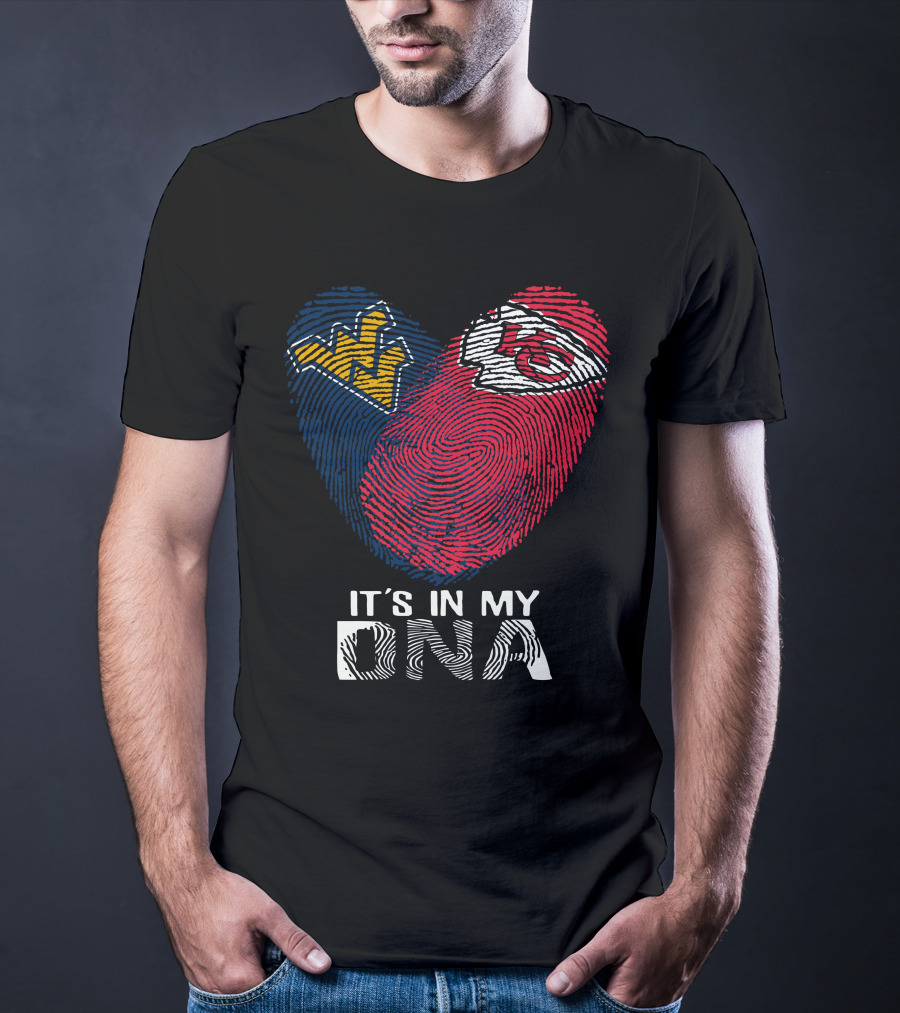 West Virginia Mountaineers And Kansas City Chiefs It's In My DNA T-Shirt
