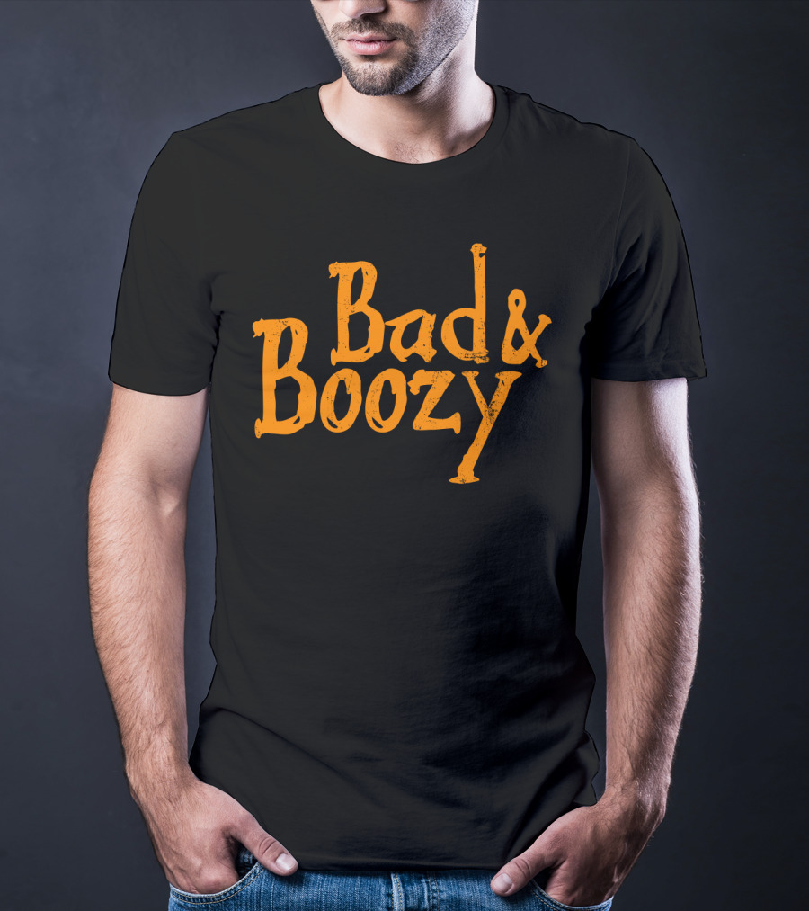 Bad And Boozy Drinking Lover Halloween T-Shirt