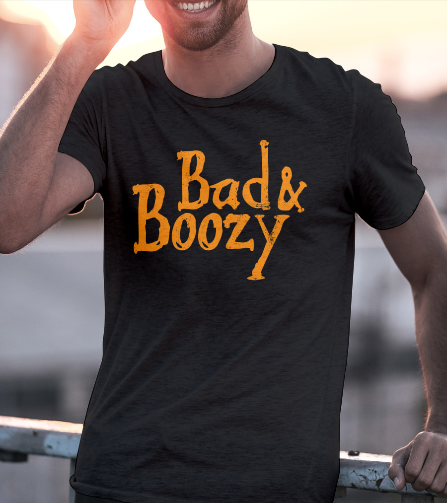 Bad And Boozy Drinking Lover Halloween T-Shirt