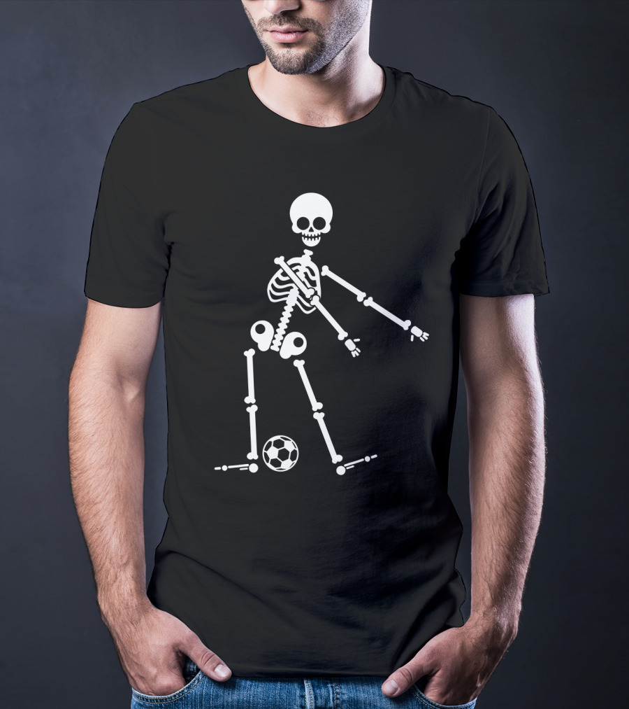 Skeleton Flossing Dance With Soccer Ball T-Shirt