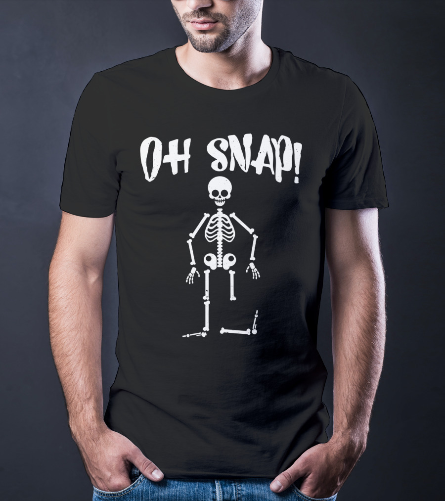 Oh Snap Funny Halloween Skeleton Style With Missing Leg T-Shirt